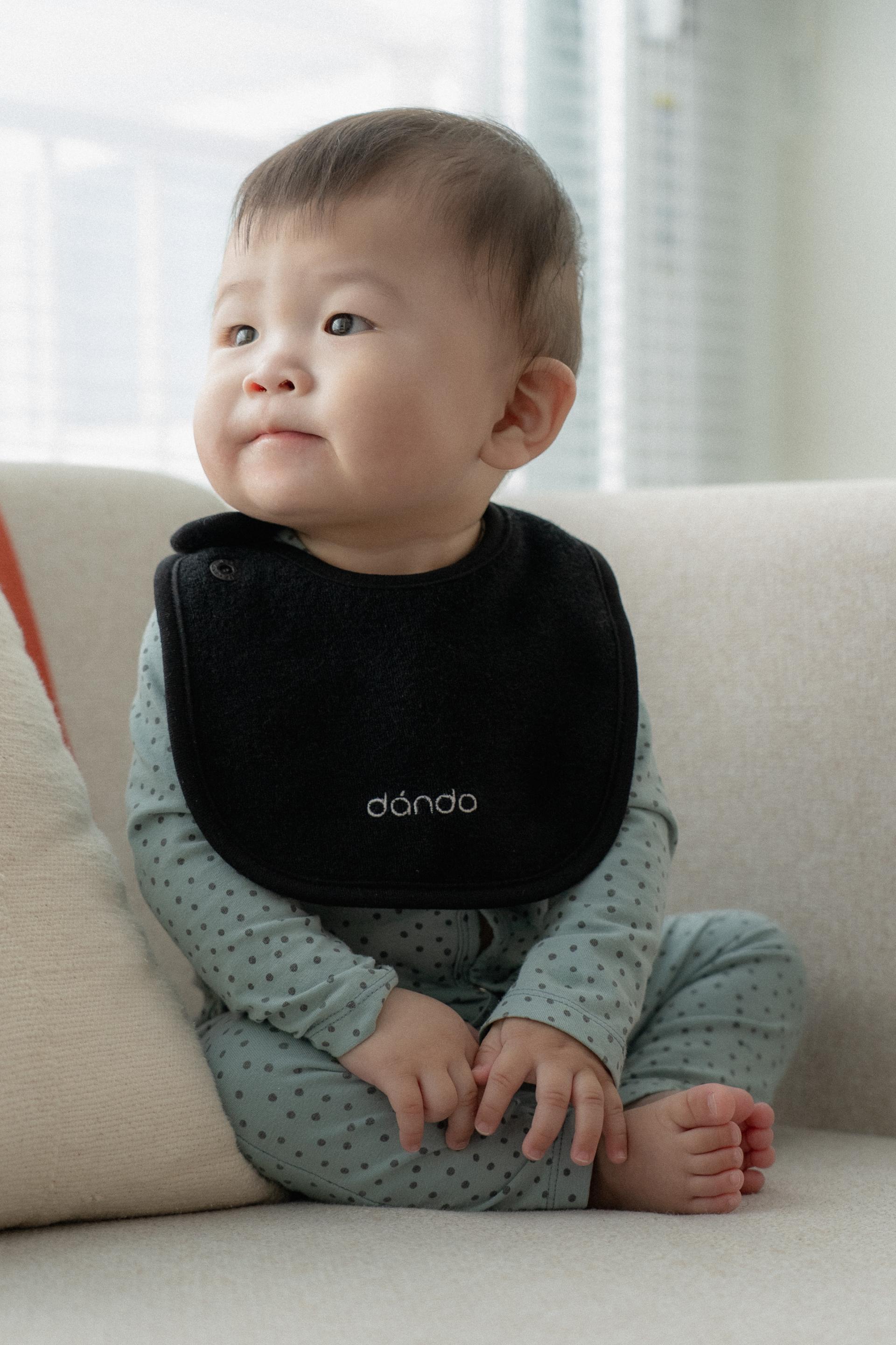 dánda terry bib (단다 테리빕) - black