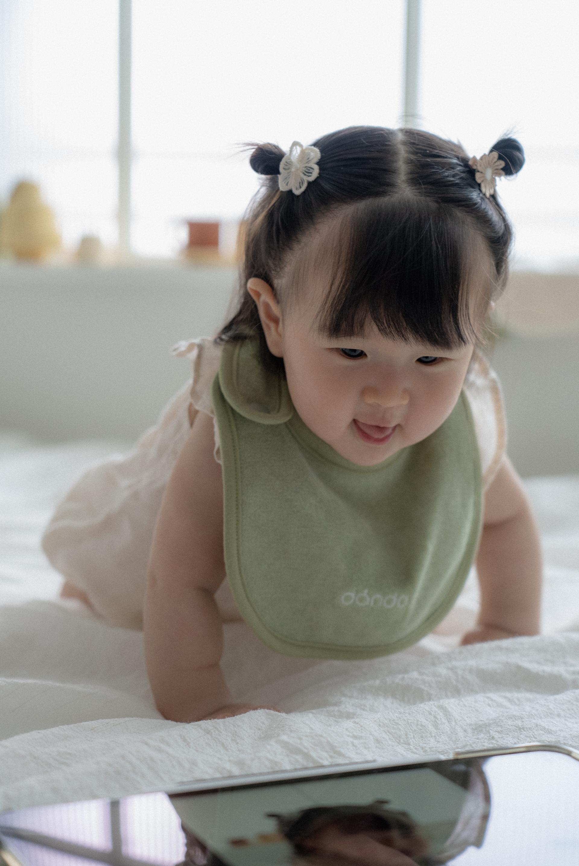 dánda terry bib (단다 테리빕) - olive