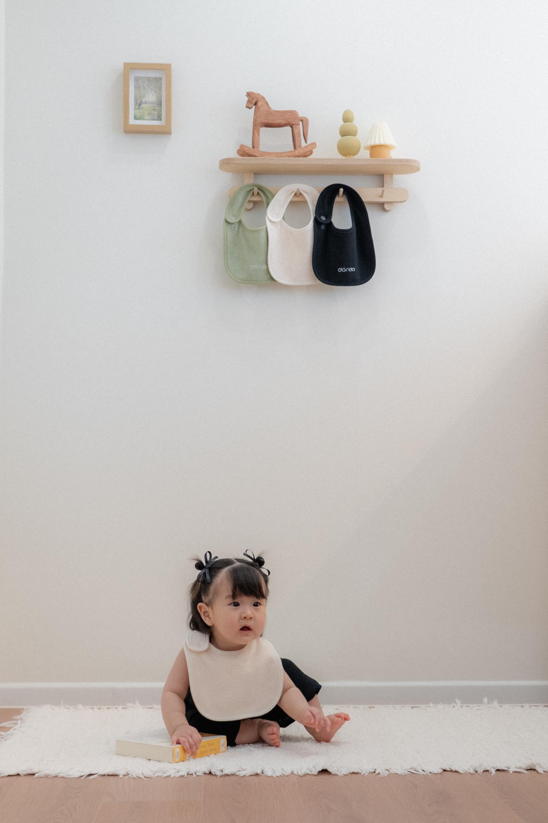 dánda terry bib (단다 테리빕) - cream