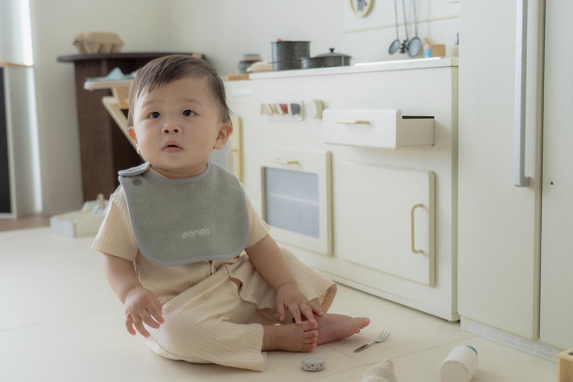 dánda terry bib (단다 테리빕) - deep yellow